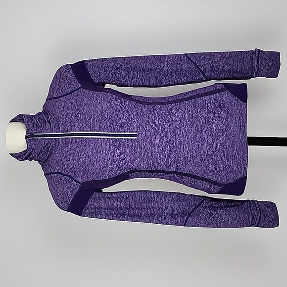 Lululemon Run Inspire Pullover 1/2 Zip Heather Lolo Purple Long Sleeve Size 6 - Picture 2 of 14
